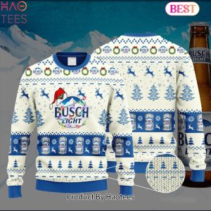 HOT TREND Busch Light Santa Hat Christmas Ugly Christmas Sweater