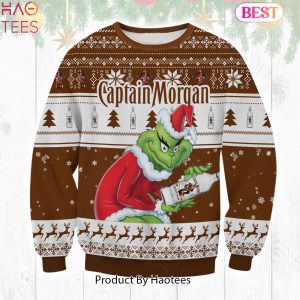 HOT TREND Captain Morgan Grinch Ugly Sweater