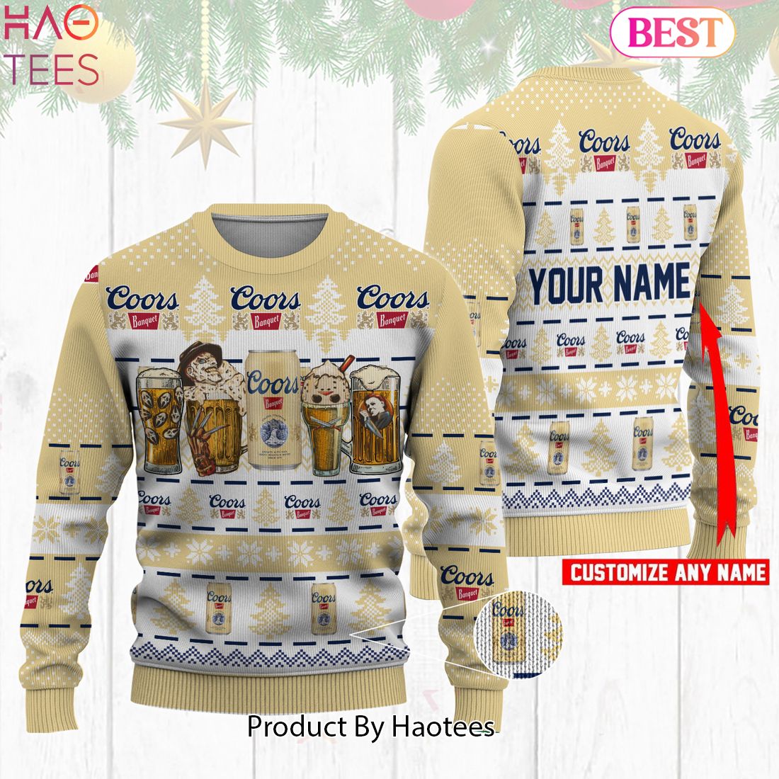 HOT TREND Coors Banquet Horror Drink Ugly Sweater