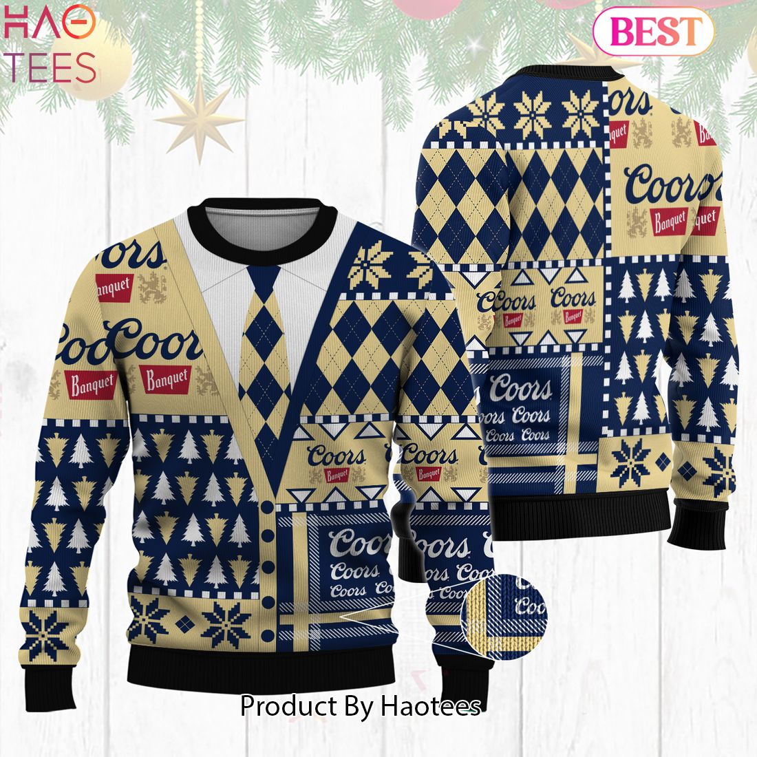 HOT TREND Coors Banquet Tie Ugly Sweater