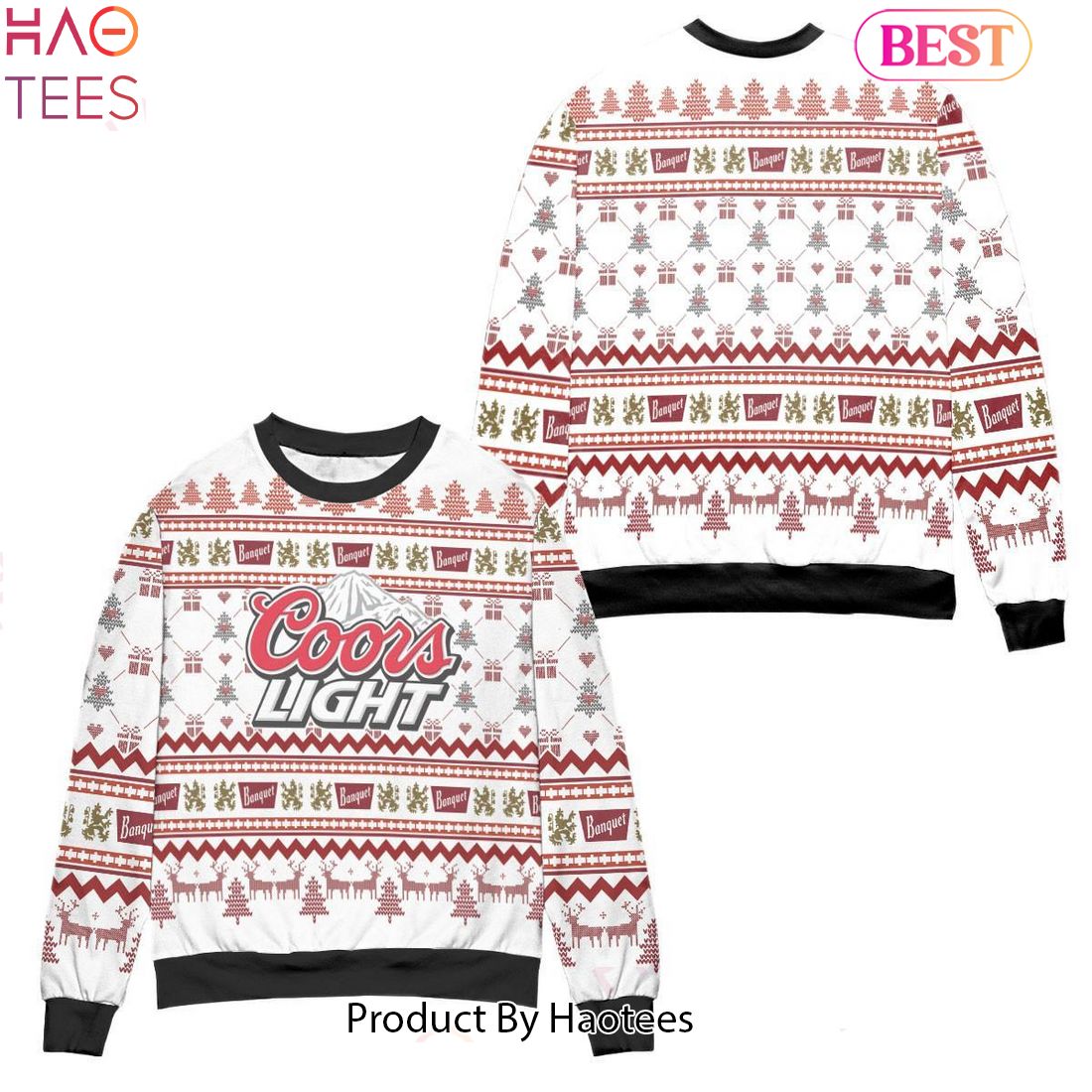 Xmas Coors Light Christmas Gift Red Ugly Christmas Sweater