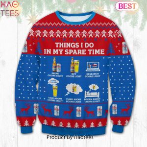 HOT TREND Coors Light Spare Time Ugly Sweater
