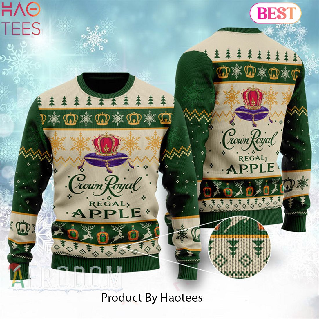 HOT TREND Crown Royal Christmas Green Sweater HOT TREND Crown Royal Christmas Green Sweater