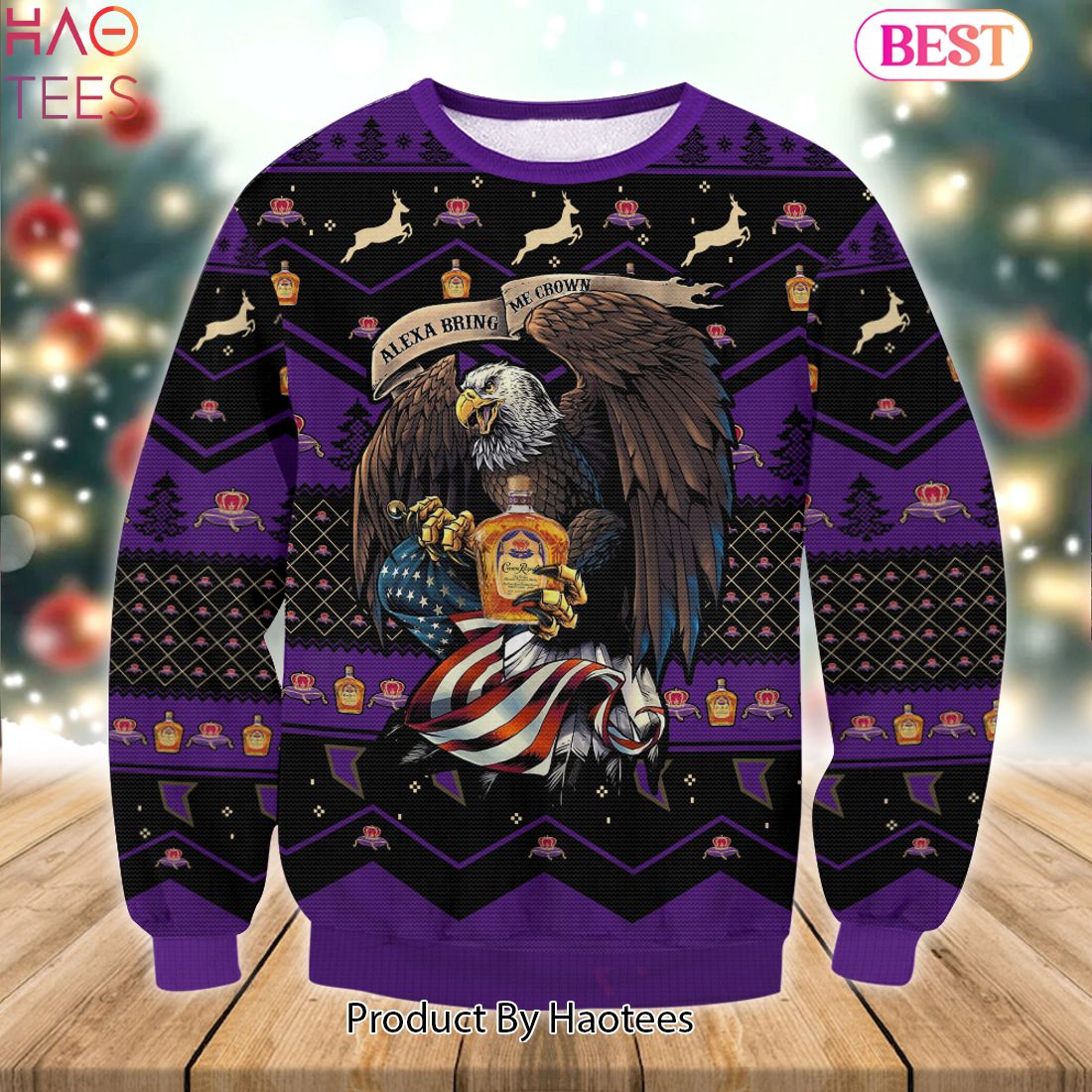 HOT TREND Crown Royal Eagle Ugly Sweater HOT TREND Crown Royal Eagle Ugly Sweater