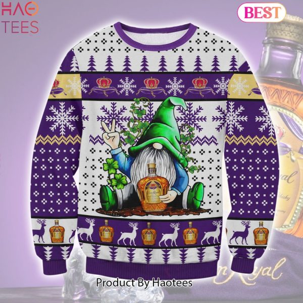 HOT TREND Crown Royal Gnome Ugly Sweater