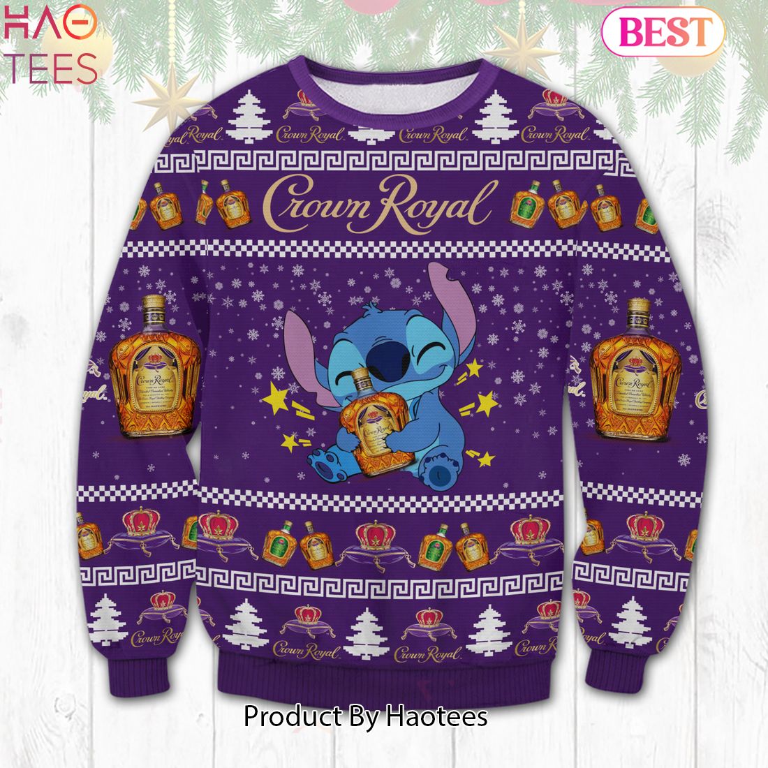 HOT TREND Crown Royal Stitch Ugly Sweater HOT TREND Crown Royal Stitch Ugly Sweater