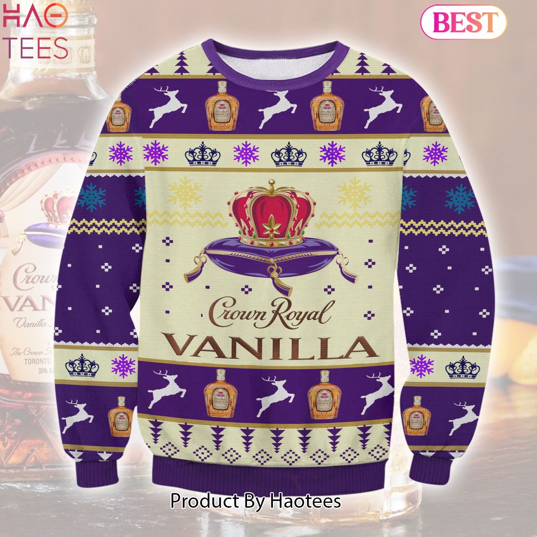 HOT TREND Crown Royal Vanilla Ugly Sweater HOT TREND Crown Royal Vanilla Ugly Sweater
