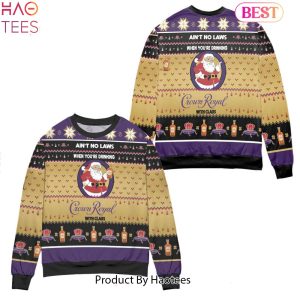 HOT TREND Crown Royal With Claus Ugly Christmas Sweater All Over Print 3D  Yellow Sweater