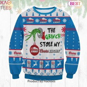 HOT TREND Grinch Stole Coors Light Ugly Sweater