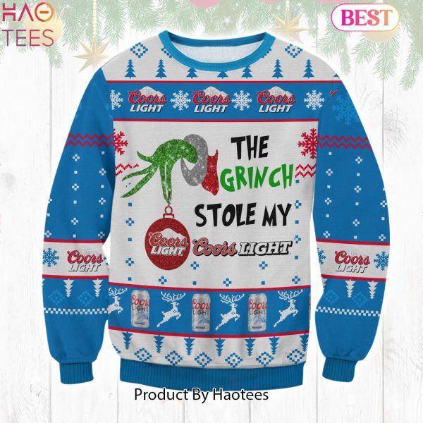 HOT TREND Grinch Stole Coors Light Ugly Sweater