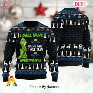 HOT TREND I Will Drink Corona Extra Everywhere Christmas Ugly Sweater