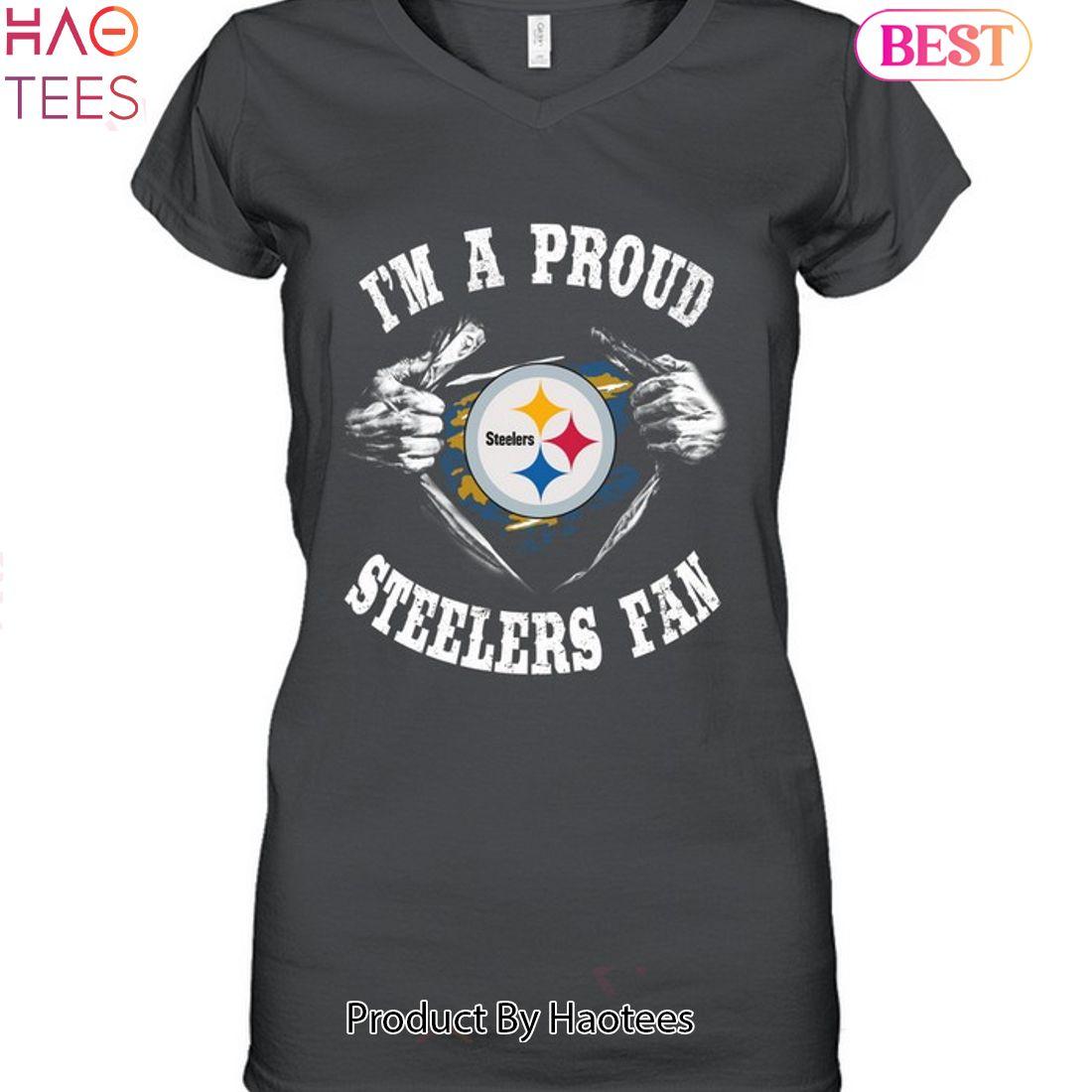 Pittsburgh Steelers Im Fan T-shirt Black Cotton Unisex All Sizes S to 3XL