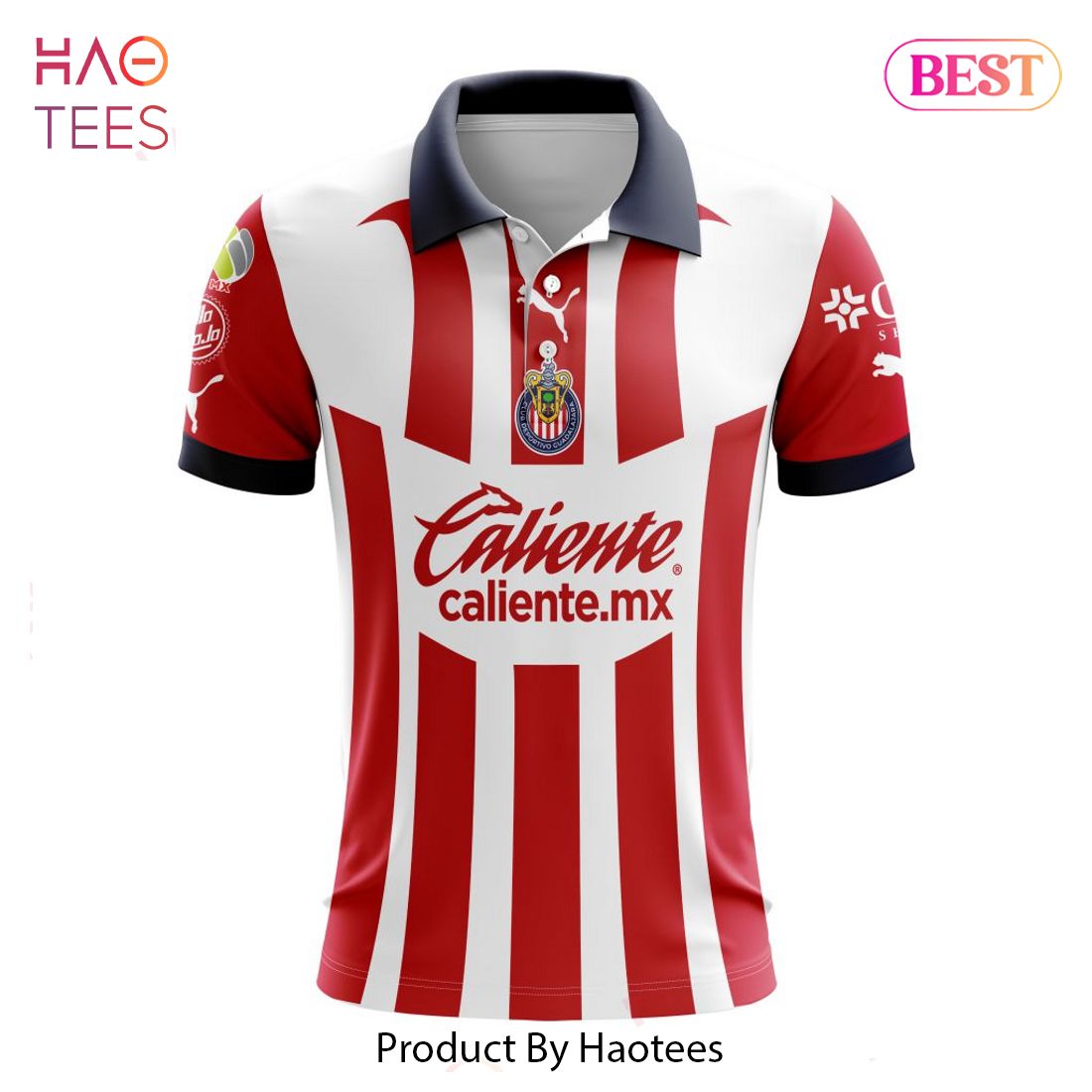HOT TREND LIGA MX Chivas De Guadalajara 2023-2024 Home Polo