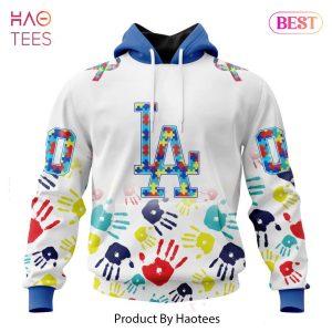 HOT TREND MLB Los Angeles Dodgers Special Autism Awareness Design Hoodie
