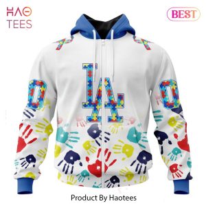 HOT TREND MLB Los Angeles Dodgers Special Autism Awareness Design Hoodie