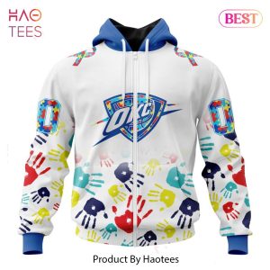 HOT TREND NBA Oklahoma City Thunder Special Autism Awareness Design ST2303 Hoodie