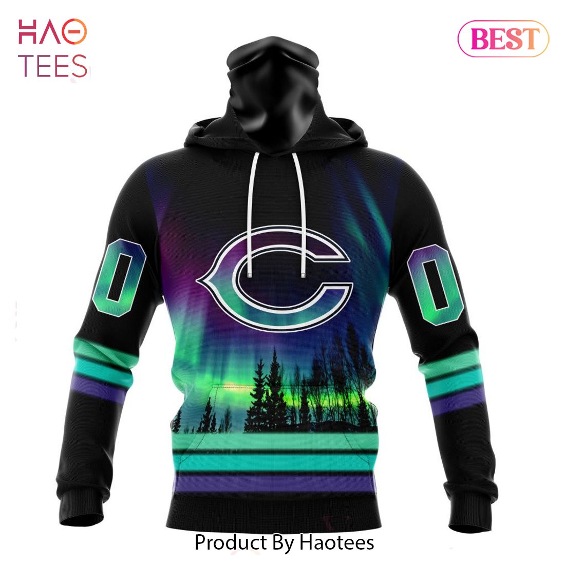 HOT TREND NFL Chicago Bears Special Design With Northern Lights Hoodie HOT TREND NFL Chicago Bears Special Design With Northern Lights Hoodie
