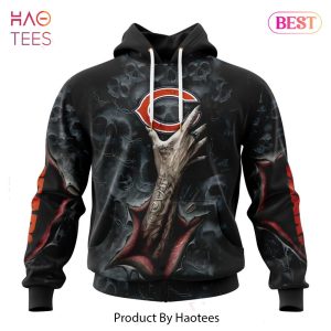 HOT TREND NFL Chicago Bears Special Horror Skull Art Design Hoodie