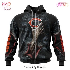 HOT TREND NFL Chicago Bears Special Horror Skull Art Design Hoodie
