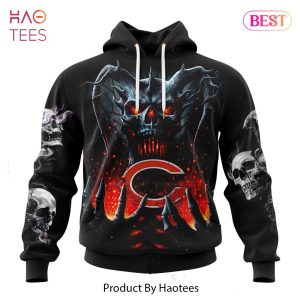 HOT TREND NFL Chicago Bears Special Skull Art Design Hoodie