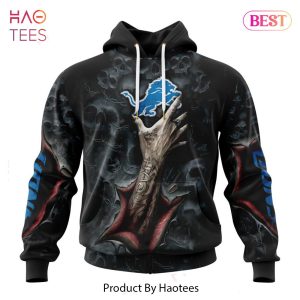 HOT TREND NFL Detroit Lions Special Horror Skull Art Design Hoodie