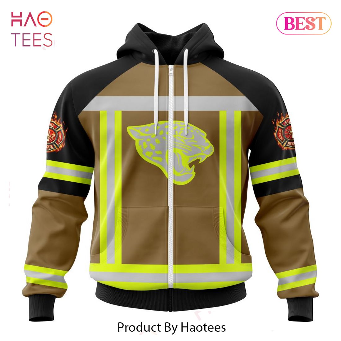 HOT TREND NFL Jacksonville Jaguars Special Firefighter Uniform Design Hoodie HOT TREND NFL Jacksonville Jaguars Special Firefighter Uniform Design Hoodie
