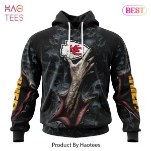 HOT TREND NFL Kansas City Chiefs Special Horror Skull Art Design Hoodie