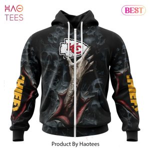 HOT TREND NFL Kansas City Chiefs Special Horror Skull Art Design Hoodie