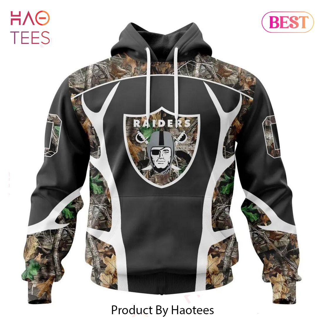 NFL Las Vegas Raiders Crewneck Sweatshirt Camo Hunting Design