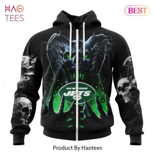 HOT TREND NFL New York Jets Special Skull Art Design Hoodie