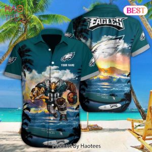 HOT TREND NFL Philadelphia Eagles Special Hawaiian Design Button Shirt Hoodie