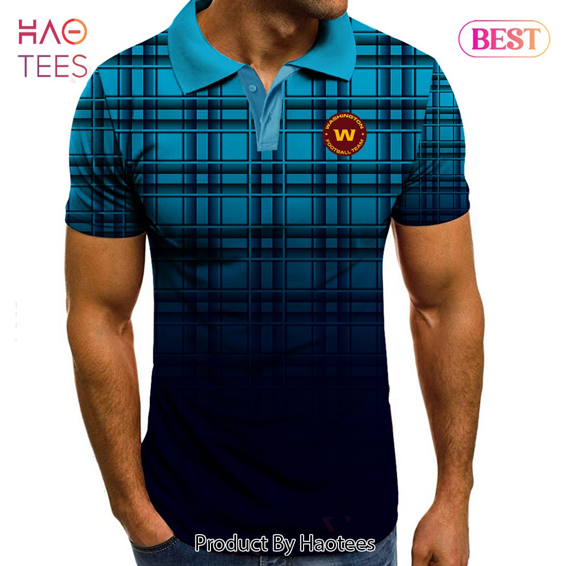 HOT TREND NFL Washington Commanders Polo Tartan Gradient Polo Shirt HOT TREND NFL Washington Commanders Polo Tartan Gradient Polo Shirt