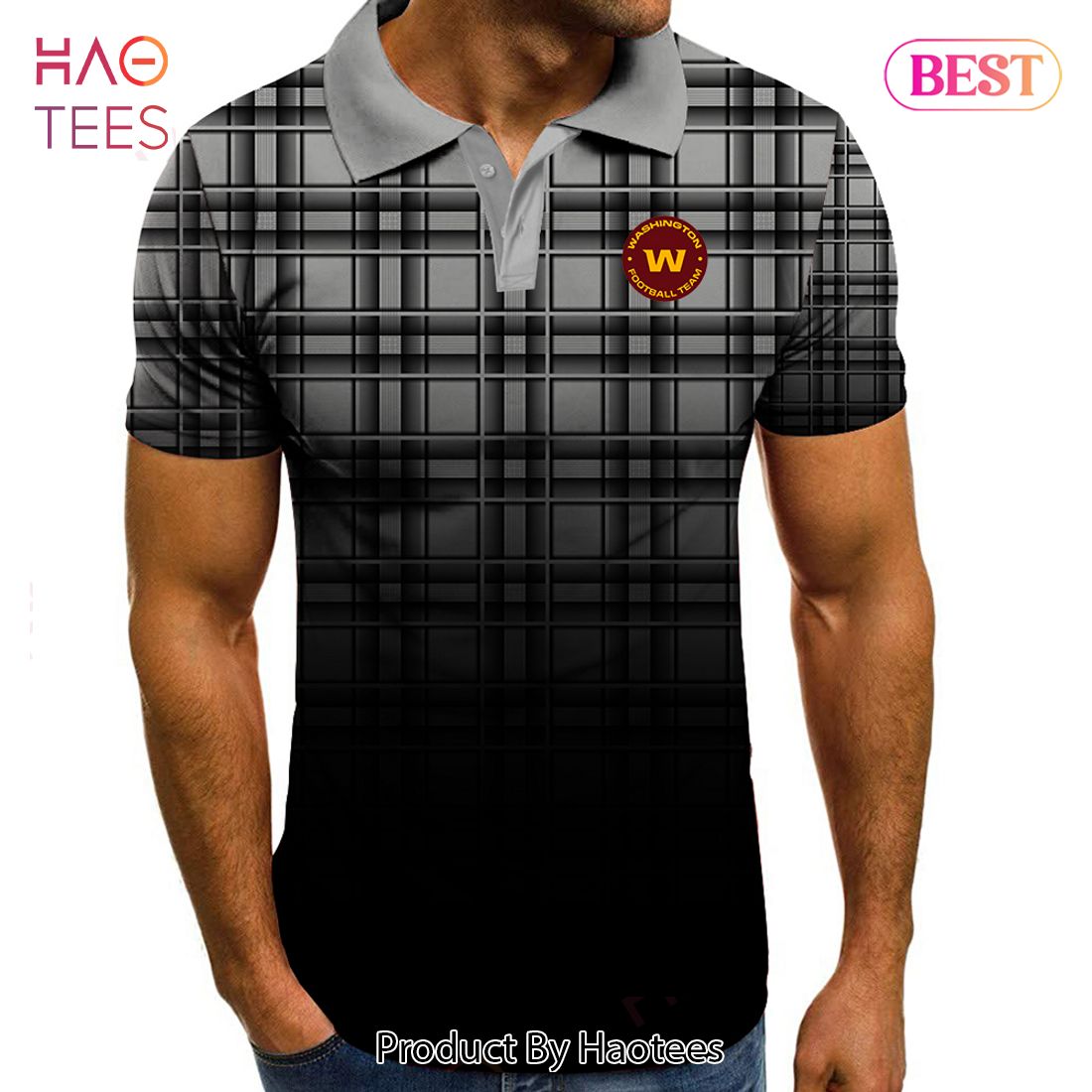 HOT TREND NFL Washington Commanders Polo Tartan Gradient Polo Shirt HOT TREND NFL Washington Commanders Polo Tartan Gradient Polo Shirt