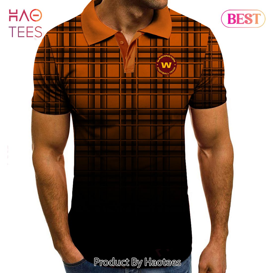 HOT TREND NFL Washington Commanders Polo Tartan Gradient Polo Shirt HOT TREND NFL Washington Commanders Polo Tartan Gradient Polo Shirt