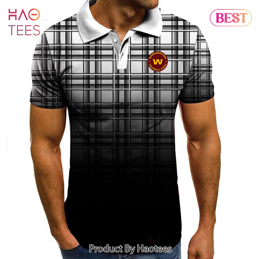 HOT TREND NFL Washington Commanders Polo Tartan Gradient Polo Shirt HOT TREND NFL Washington Commanders Polo Tartan Gradient Polo Shirt