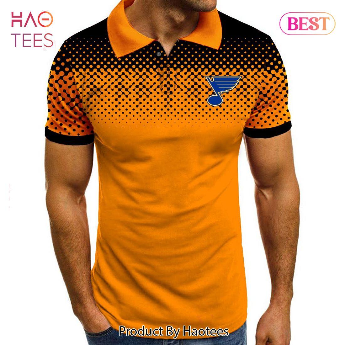 HOT TREND NHL St. Louis Blues Special Multi Color Polo HOT TREND NHL St. Louis Blues Special Multi Color Polo