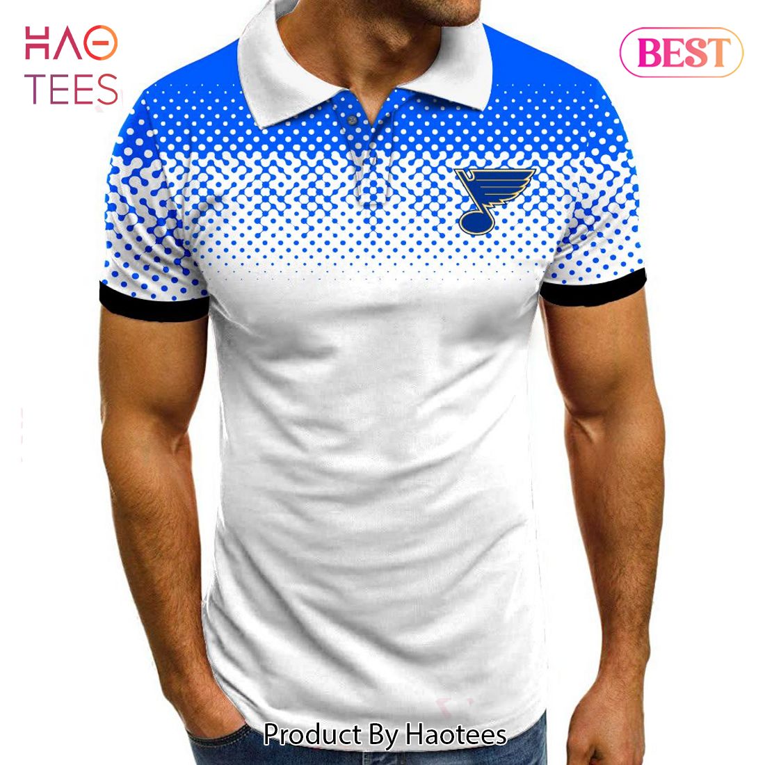 HOT TREND NHL St. Louis Blues Special Multi Color Polo HOT TREND NHL St. Louis Blues Special Multi Color Polo