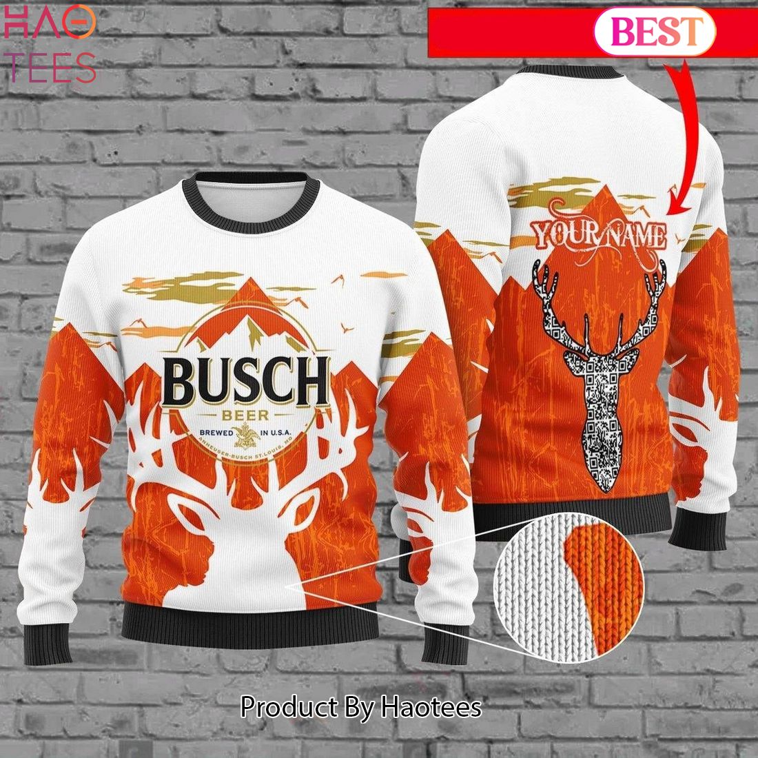 Busch Light Beer Ugly Christmas Sweater 3D