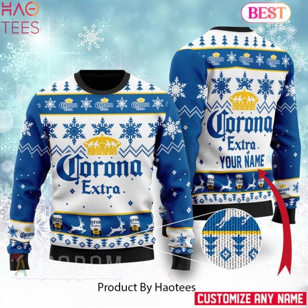 HOT TREND Personalized Corona Beer Christmas Sweater