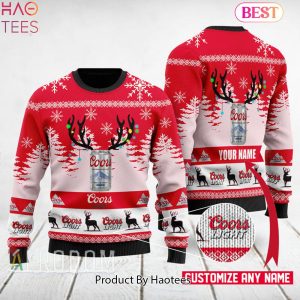 HOT TREND Personalized Deer Coors Light Christmas Sweater