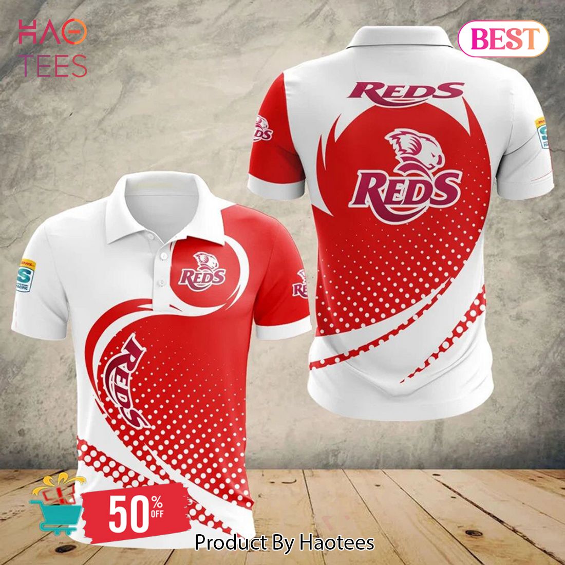 HOT TREND Super Rugby Queensland Reds Special Polo Design