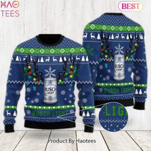 HOT TREND Xmas Deer Busch Light Ugly Christmas Sweater