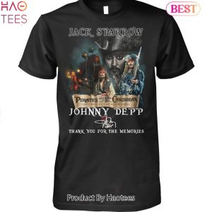 Jack Sparrow Pirates Caribbean Johnny Depp Thank You For The Memories Unisex T-shirt