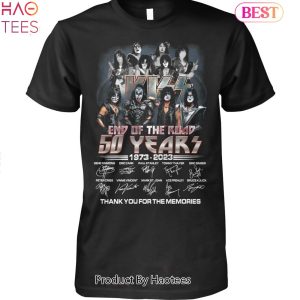 Kiss End Of The Road 50 Years 1973-2023 Thank You For The Memories Unisex T-Shirt