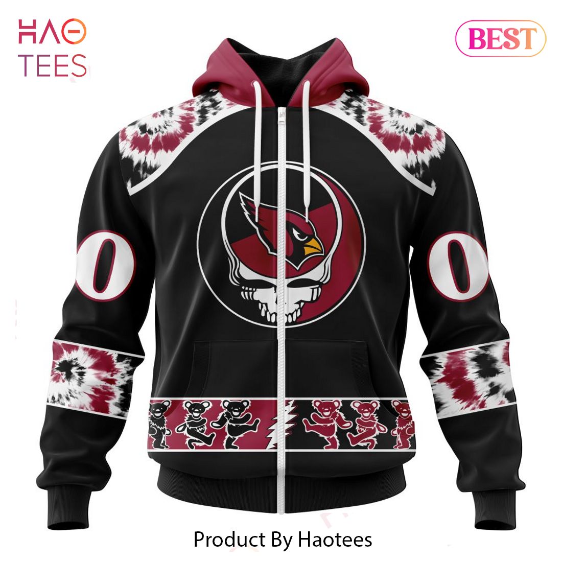 LIMITED Arizona Cardinals Special Grateful Dead Design Hoodie LIMITED Arizona Cardinals Special Grateful Dead Design Hoodie