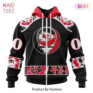 LIMITED Kansas City Chiefs Special Grateful Dead Design Hoodie