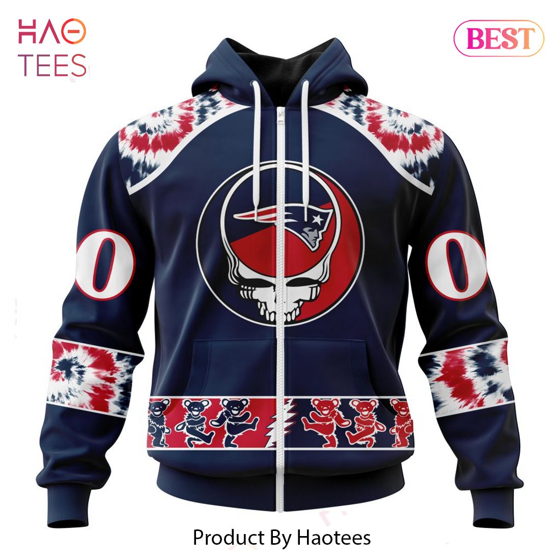 LIMITED New England Patriots Special Grateful Dead Design Hoodie LIMITED New England Patriots Special Grateful Dead Design Hoodie