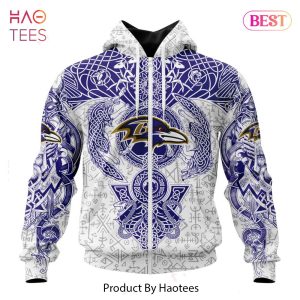 LIMITED NFL Baltimore Ravens _ Norse Viking Symbols Hoodie