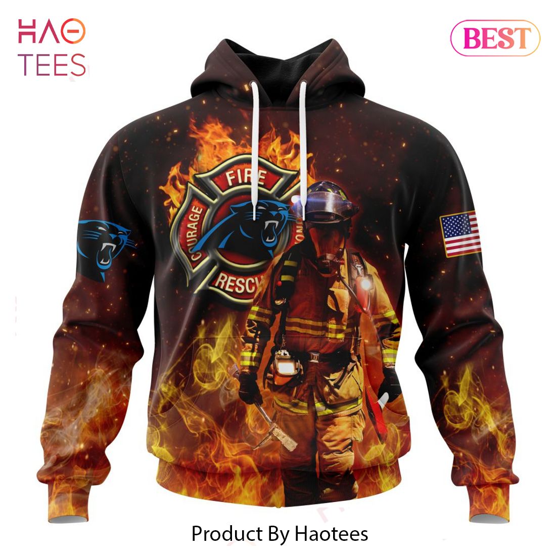 LIMITED NFL Carolina Panthers Honor Firefighters – First Responders Hoodie
