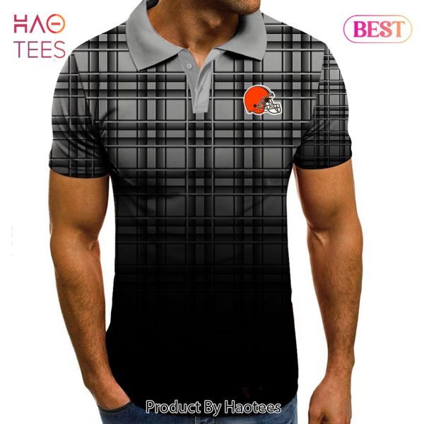 LIMITED NFL Cleveland Browns Polo Tartan Gradient Polo Shirt